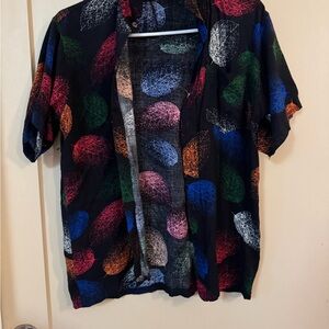 Multicolor Leaf Print Men's Jacket